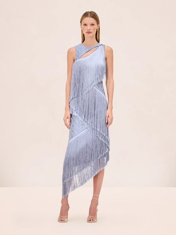 Alexis - Costa Dress - Blue Jacquard