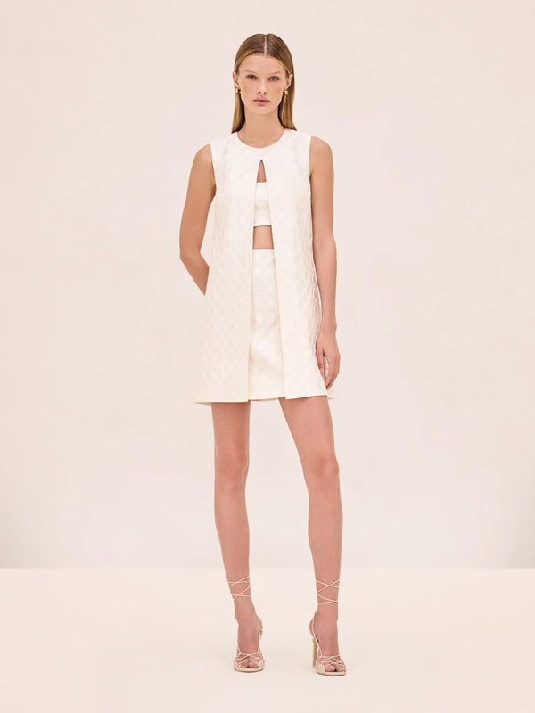Alexis - Asha Dress - Ivory Jacquard