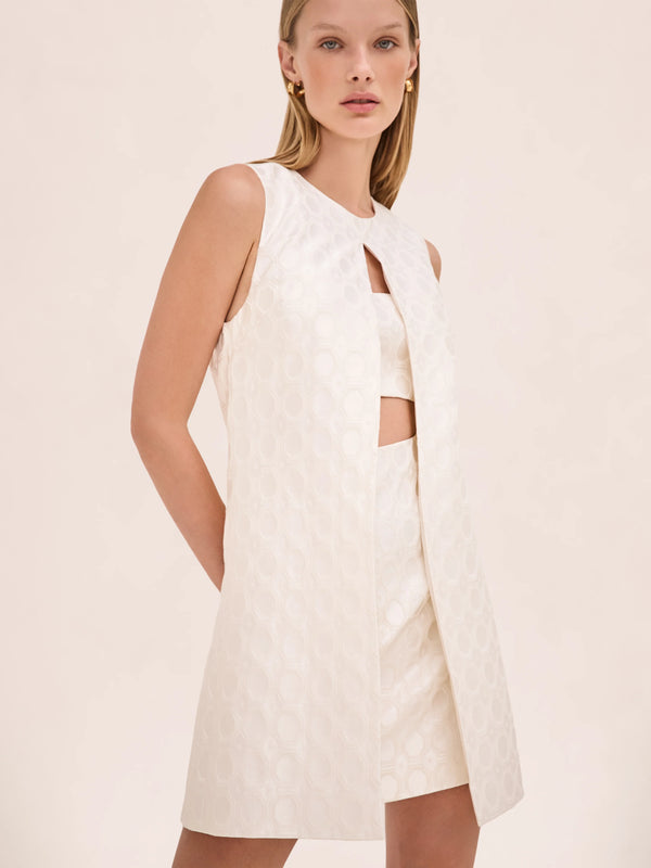 Alexis - Asha Dress - Ivory Jacquard