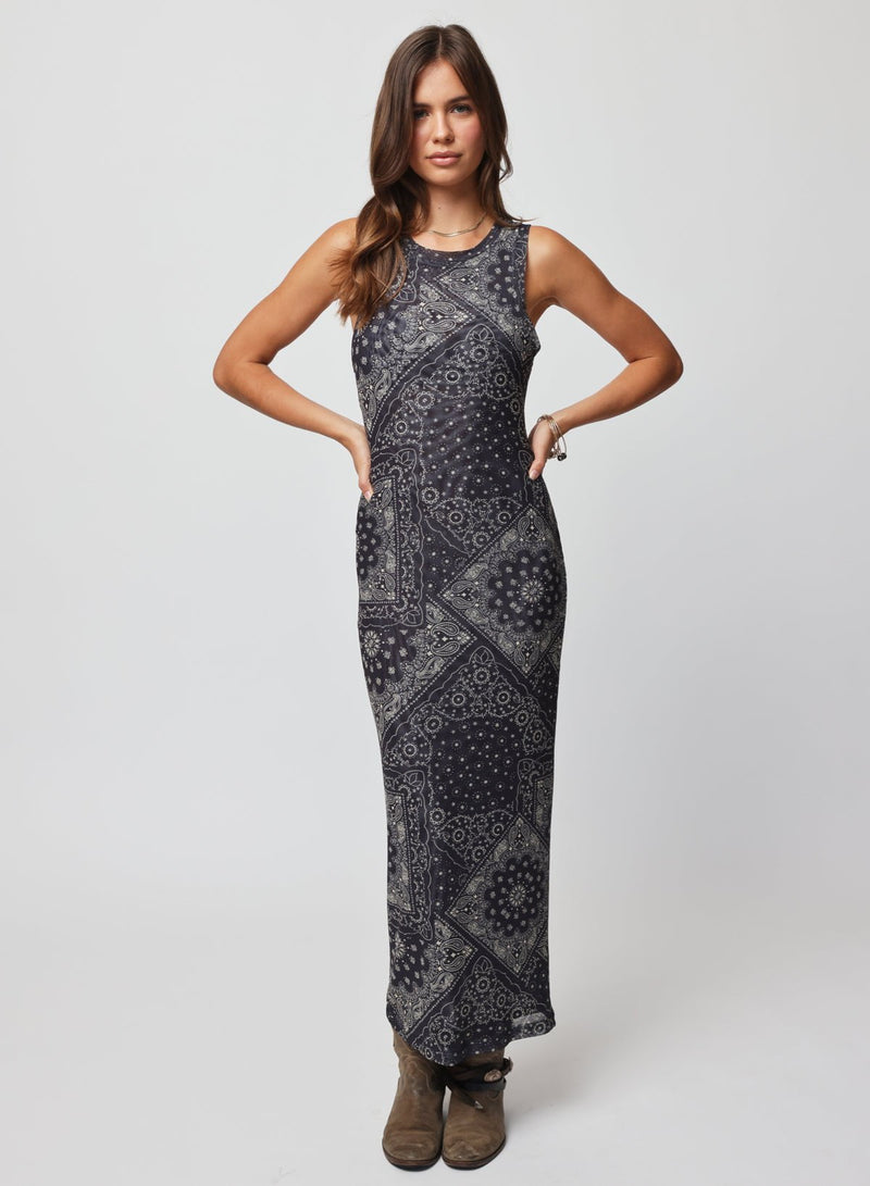 Stillwater - Mesh High Neck Maxi Dress