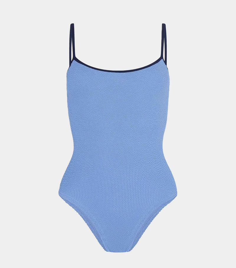 Hunza G - Pamela Swim Contrast - Cornflower/Navy