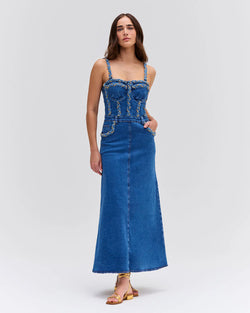 Patbo - Braided Midi Dress - Denim