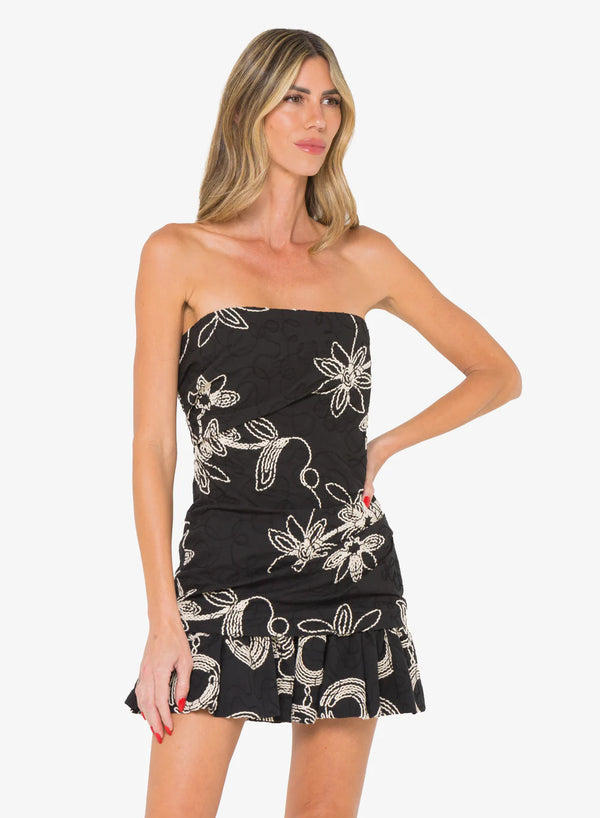 JBQ - Quincie Dress - Black/Natural Floral