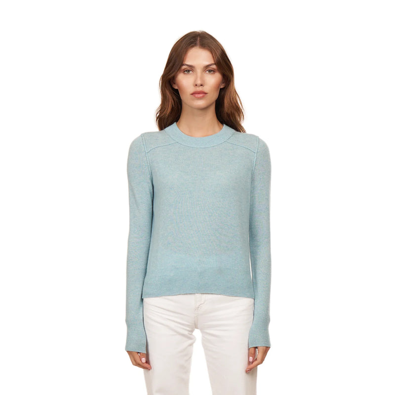 Autumn Cashmere - Cropped Crew w/ Reversed Seams - Pond