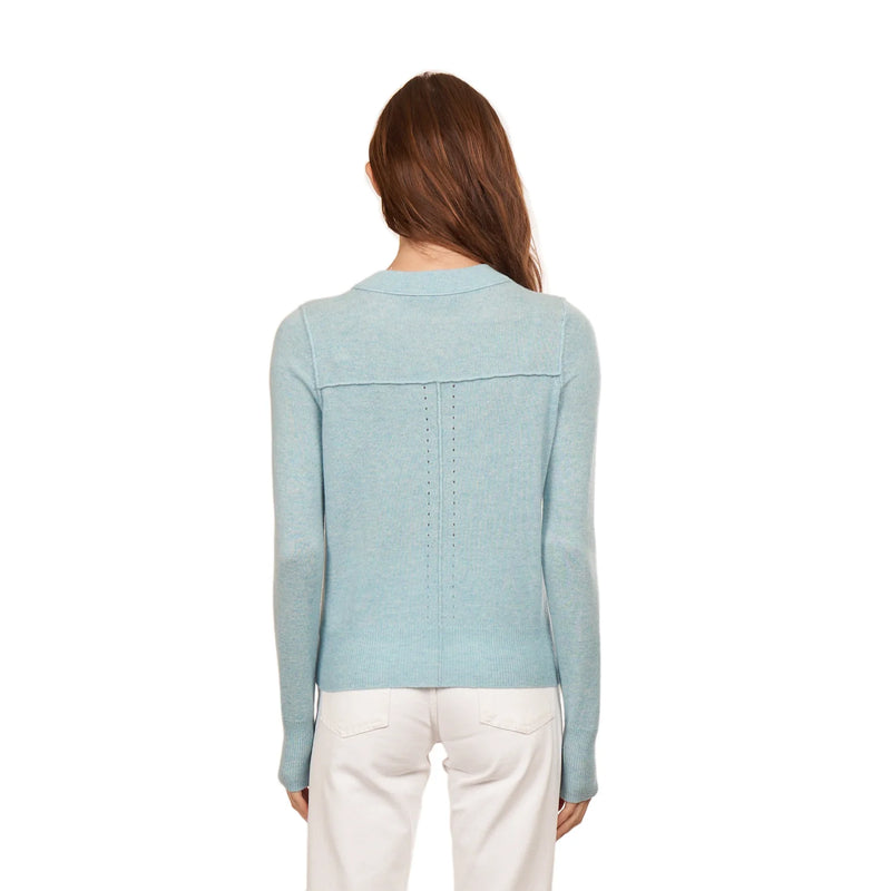 Autumn Cashmere - Cropped Crew w/ Reversed Seams - Pond