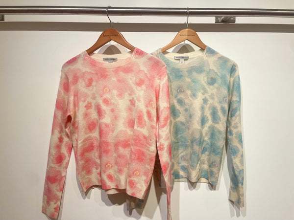 Watercolor Floral Print Crew