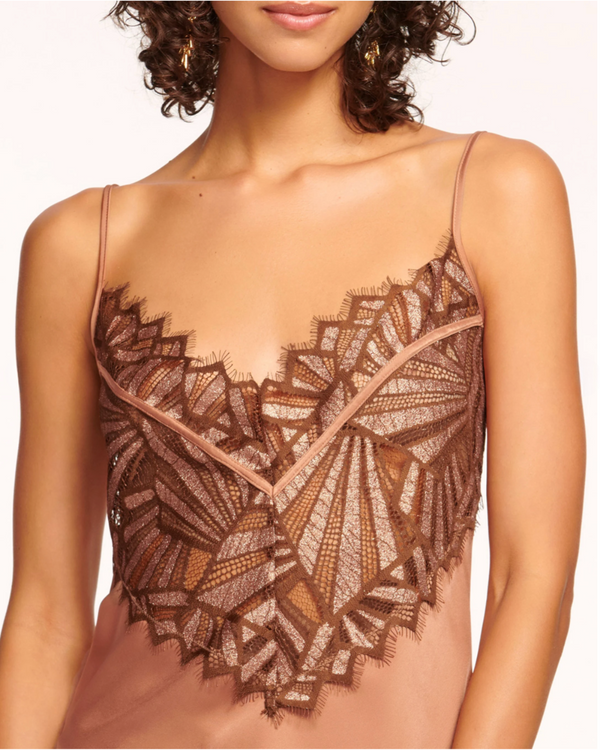 Ramy Brook - Billie Lace Cami Tank Top - Bronze Lace