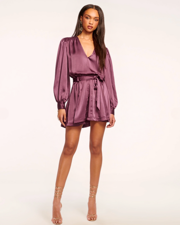 Ramy Brook - Montana Puff Sleeve Mini Dress - Pinot Noir