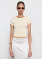 Enza Costa - Supima Baby Rib Cropped Tee - Multiple Colors