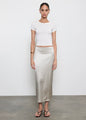 Enza Costa - Lustre Column Skirt - Fog