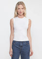 Enza Costa - Supima Cotton New Classic Sleeveless Tee - White