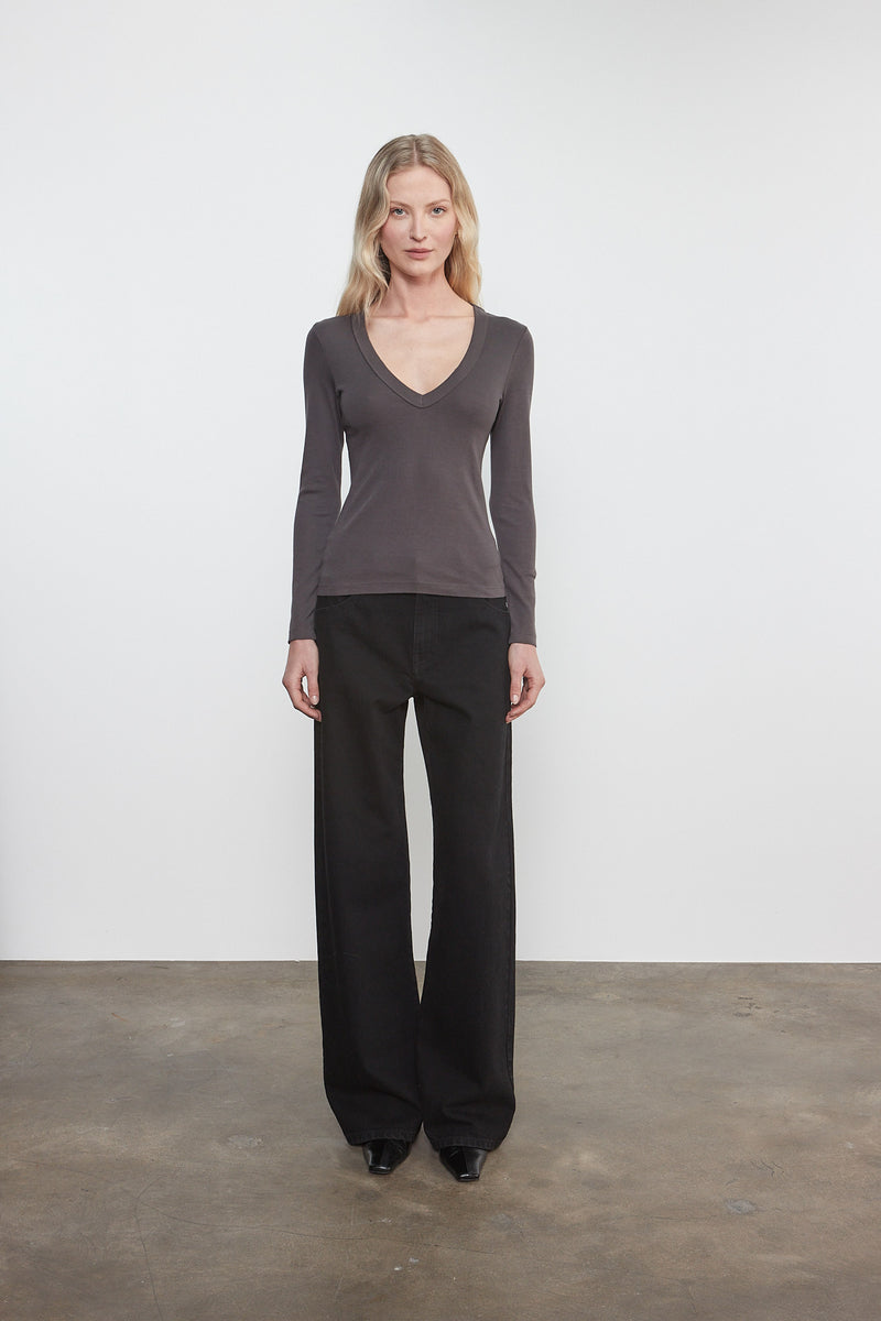 Supima Cotton New Classic L/S V-Neck