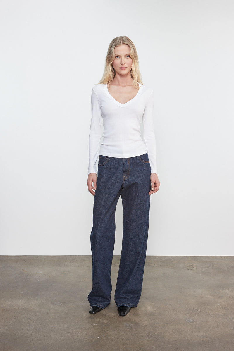 Supima Cotton New Classic L/S V-Neck