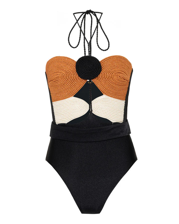 Patbo - Jersey Sands Braided Bodysuit - Black