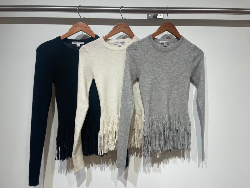 Rib Crew W/ Tiered Fringe