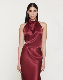 Enza Costa - Satin Halter - Ruby