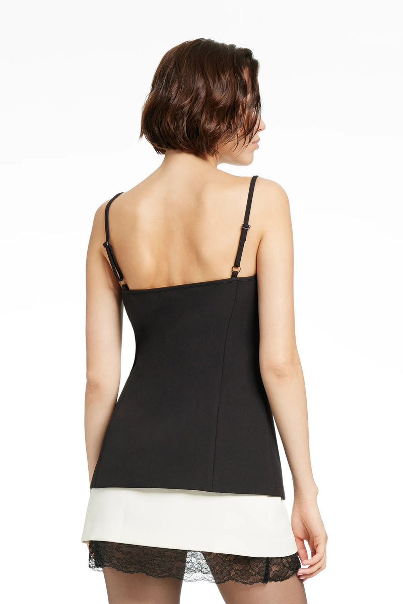 Toccin - Roxy Square Neck-Button Front Vest - Jet