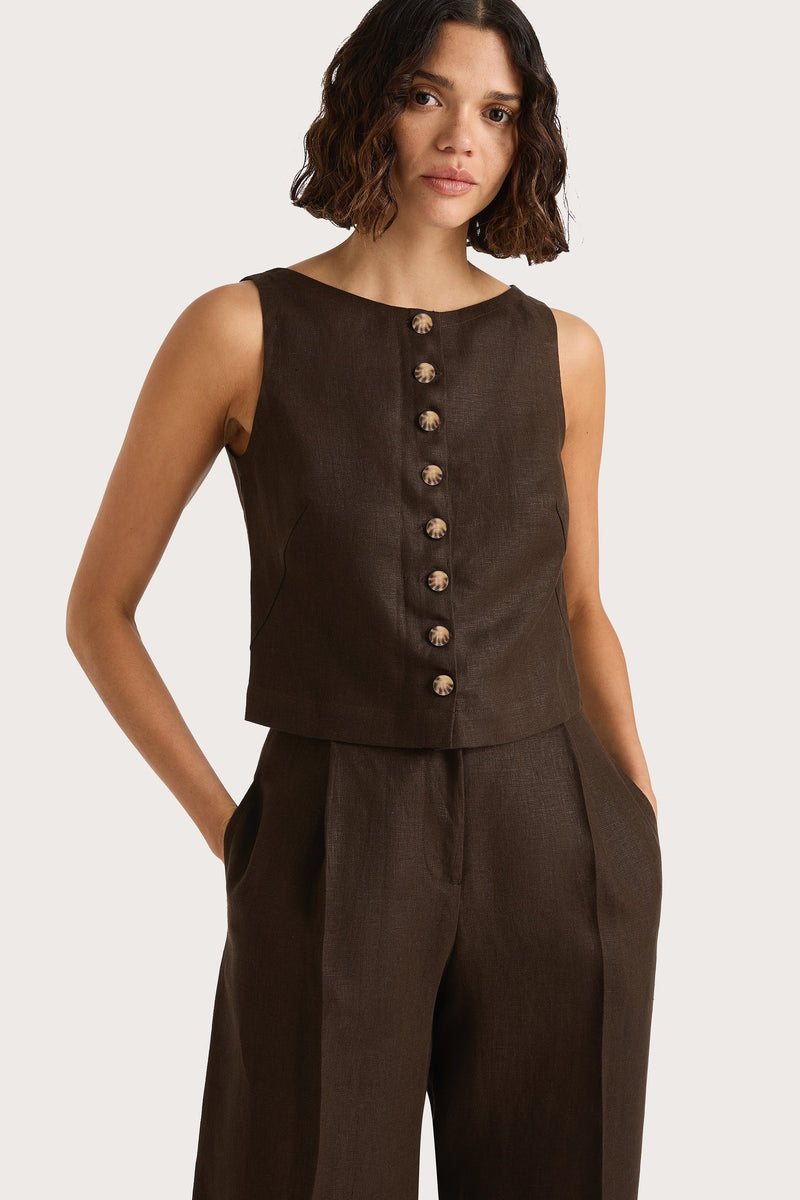 Faithfull The Brand - Elia Top - Coffee
