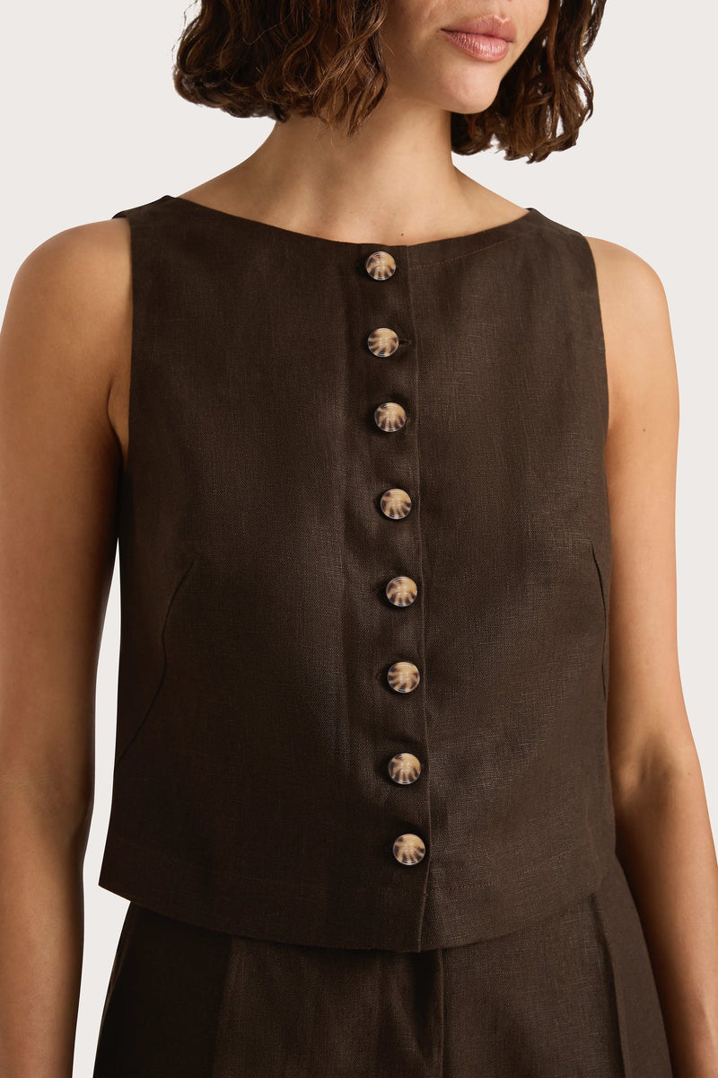 Faithfull The Brand - Elia Top - Coffee