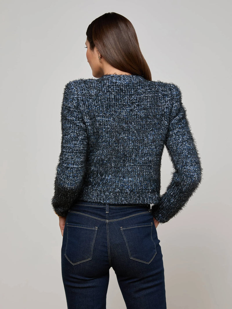 L'agence - Una Knit Cardigan - Stone Blue Multi