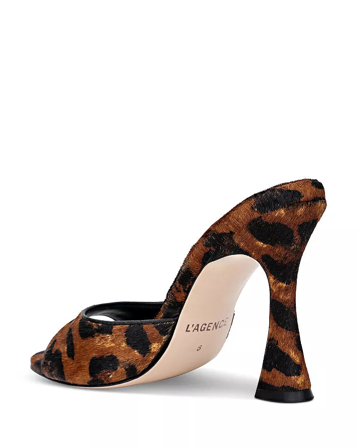 L’agence - Avery II Open Toe Mules - Leopard Hair Calf