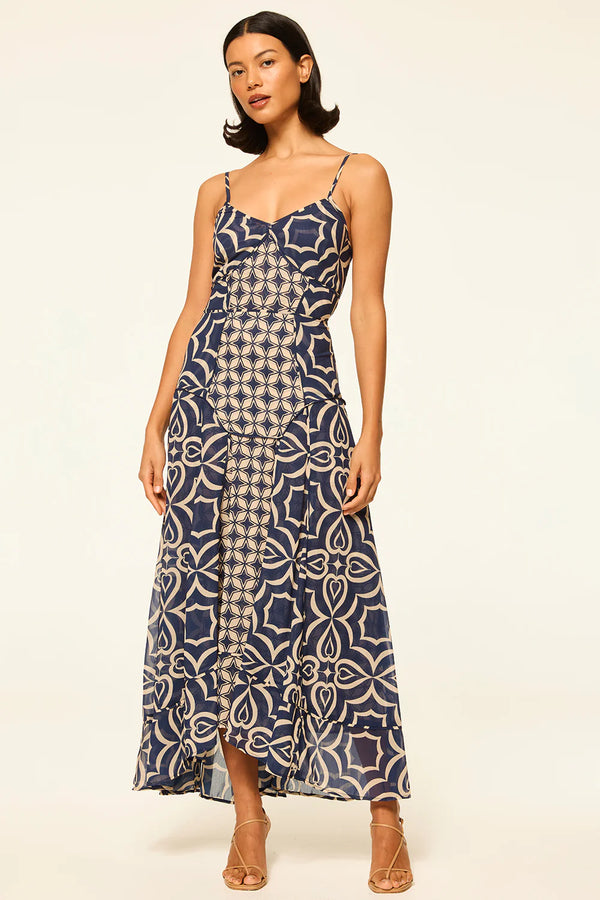 Misa - Mila Dress - Blue Mosaic