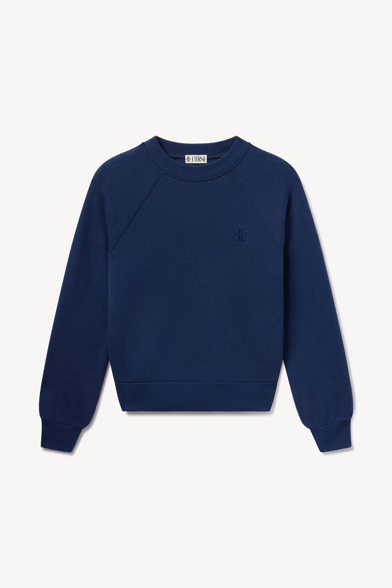 Eterne - Shrunken Raglan Sweatshirt - Navy