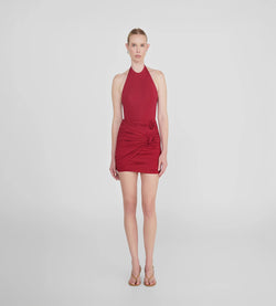 Maygel Coronel - Corda Skirt - Carmesi