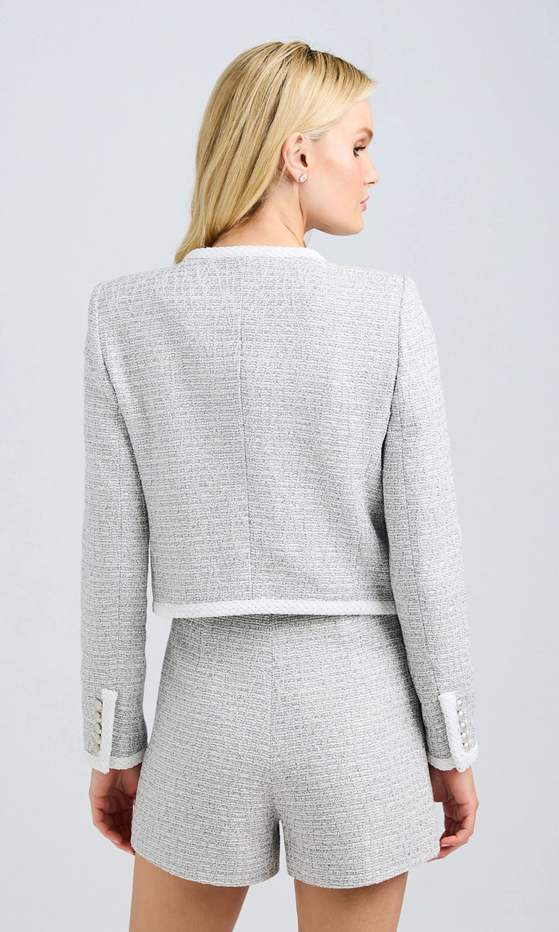 Generation love - Amber Tweed Jacket - Silver Multi/White