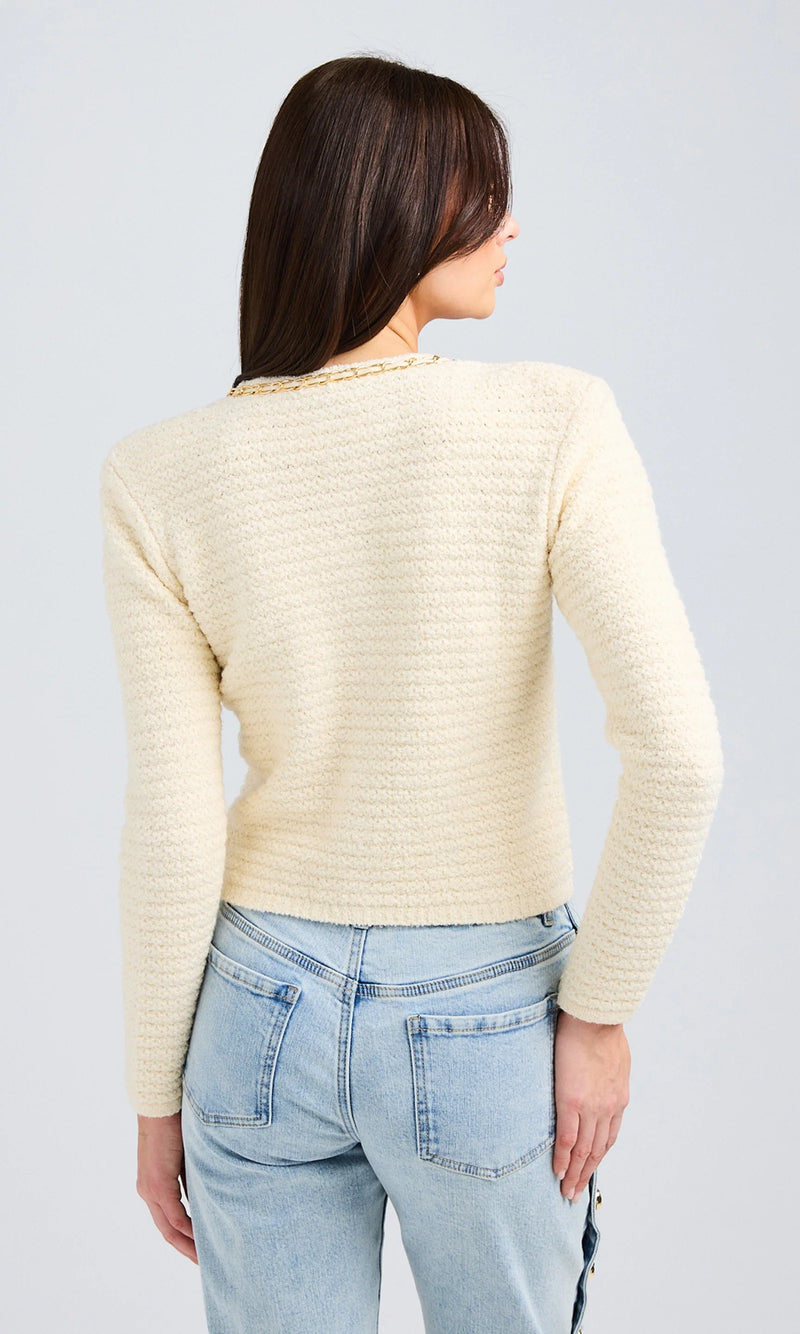 Generation love - Kelly Chain Cardigan - Cream Melange