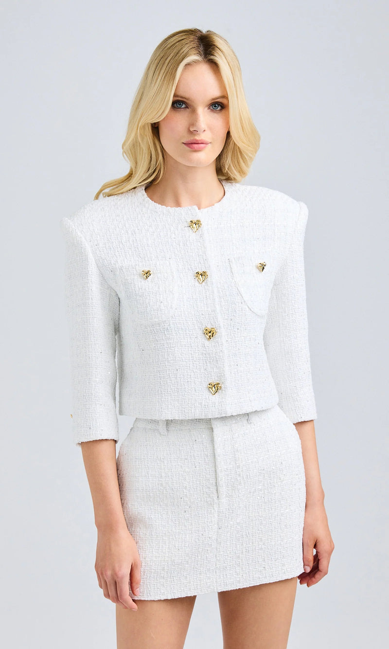 Generation love - Daphne Tweed Skirt - White