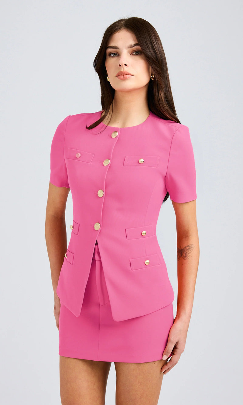 Generation love - Reyes Crepe Jacket - Cherry Blossom