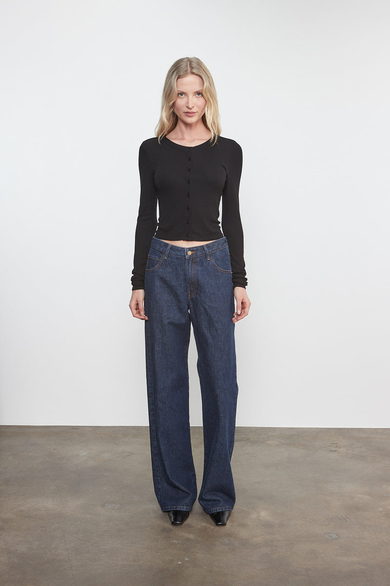 Silk Rib Essential Cardigan