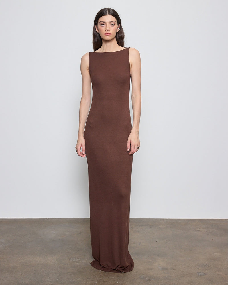 Silk Rib Maxi Dress