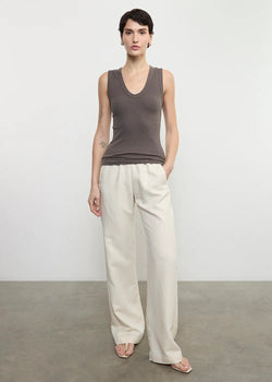 Enza Costa - Textured Rib Sleeveless U - Iron