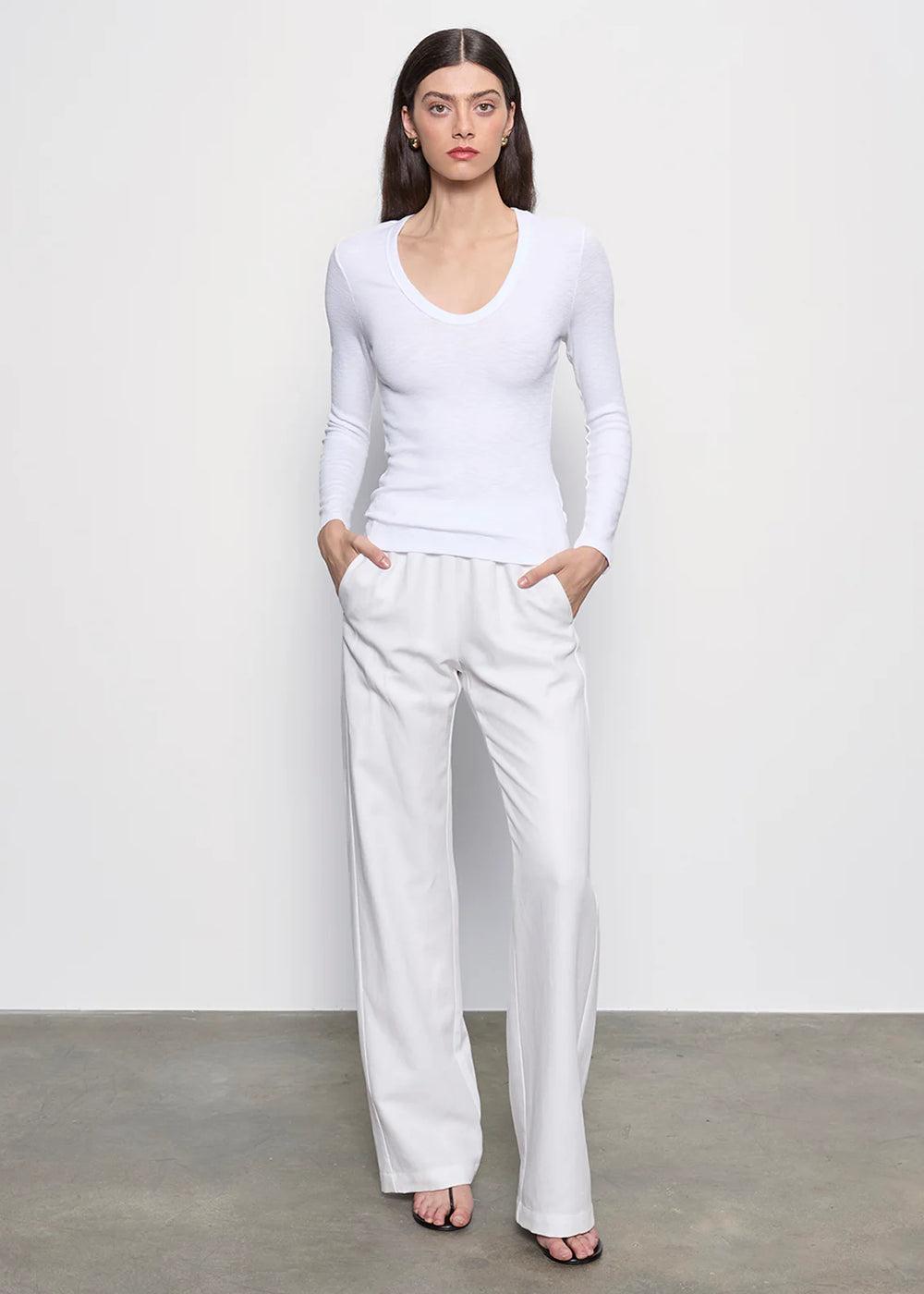 Enza Costa - Twill Everywhere Pant - Off White