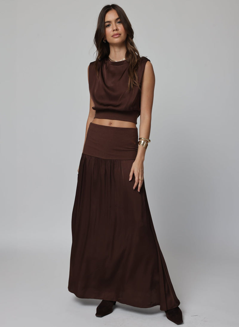 Stillwater - The Blake Maxi Skirt - Chocolate