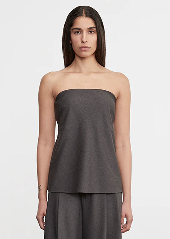 Enza Costa - Easy Strapless Tunic - Charcoal