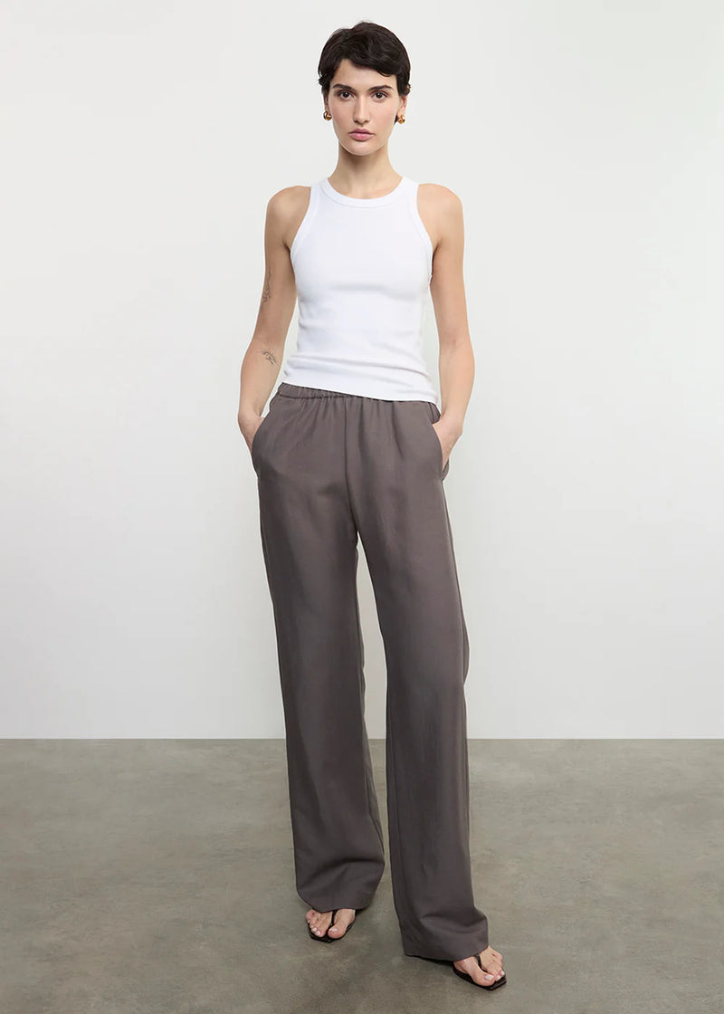 Enza Costa - Twill Everywhere Pant - Iron