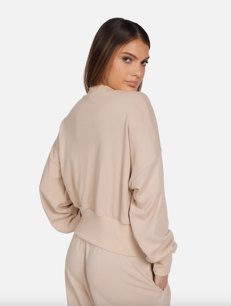 Michael Lauren - Gerran Crop Cardigan - Soft Beige