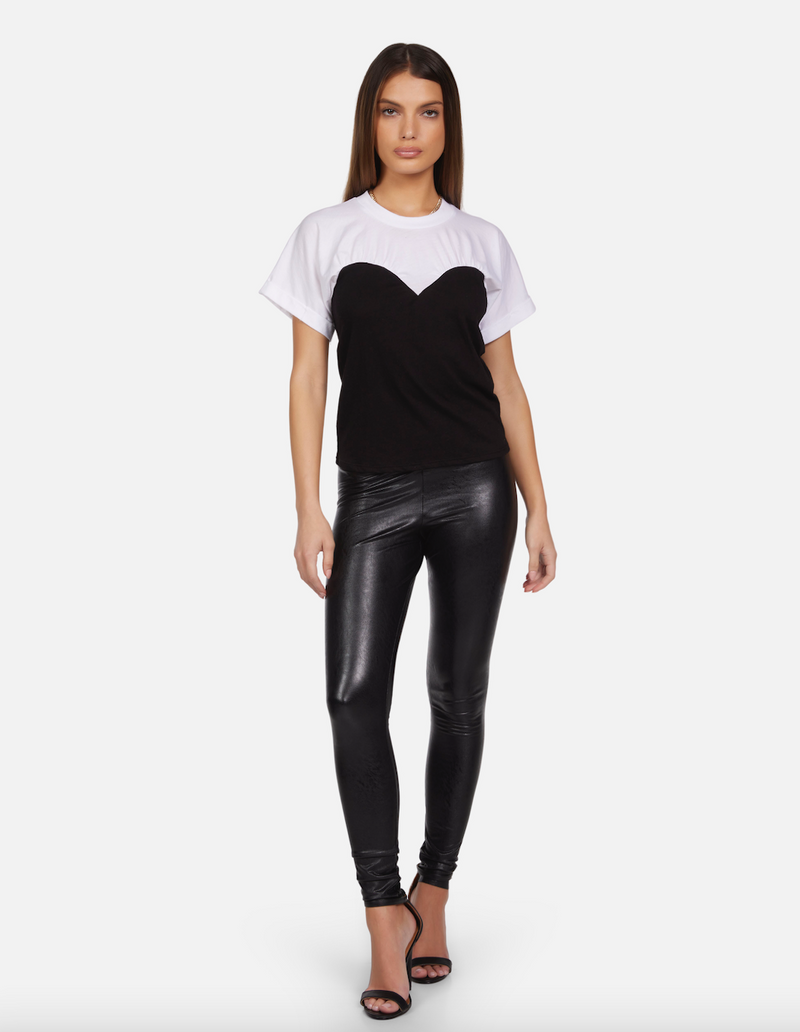 Michael Lauren - Kinsley Sweetheart Tee - Black/White