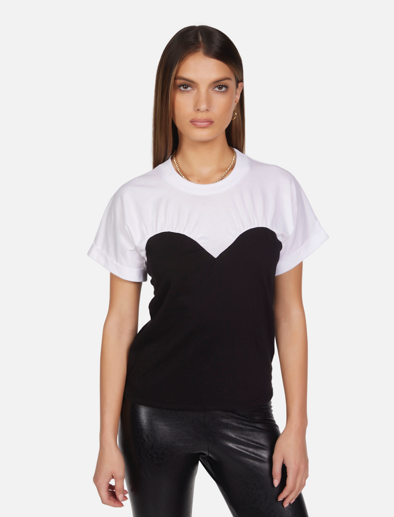 Michael Lauren - Kinsley Sweetheart Tee - Black/White