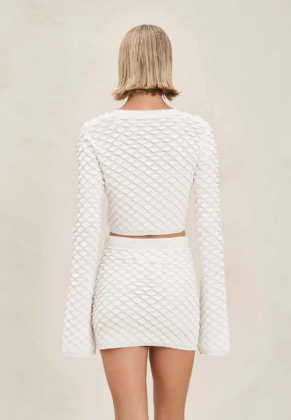 Devon Windsor - Vittoria Cropped Cardigan - Ivory