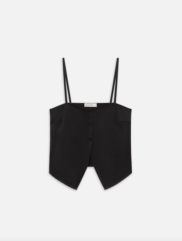 Frame - The Silk Button Cami - Black