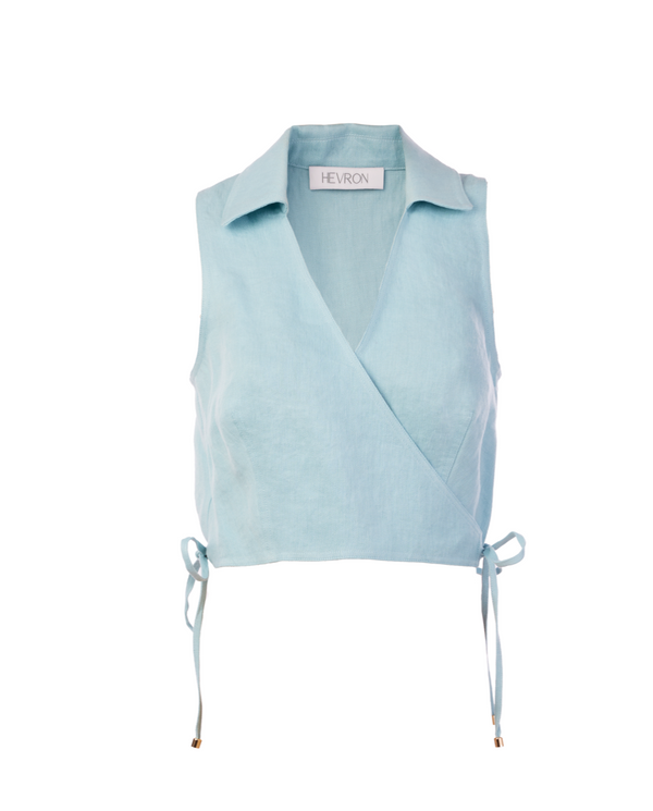 Hevron - Lavelle Top - Ice Blue