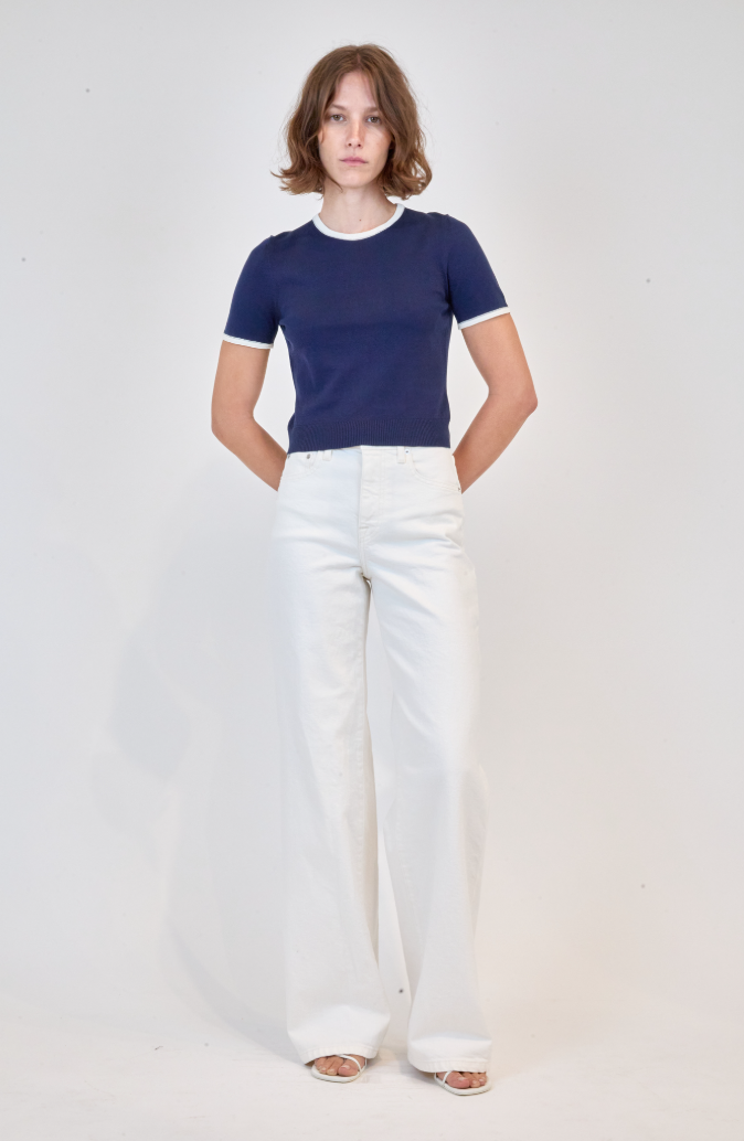 Simkhai - Carmen Cotton Silk Top - Midnight