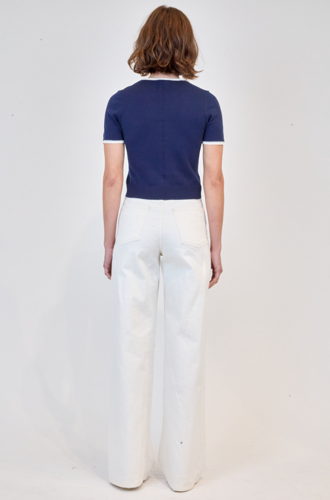 Simkhai - Carmen Cotton Silk Top - Midnight
