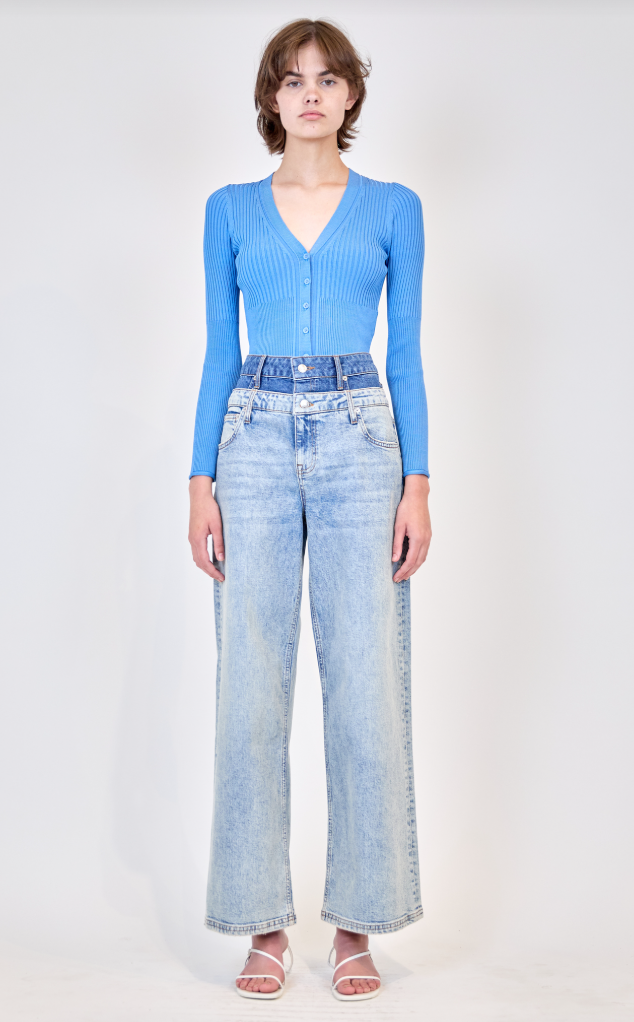 Simkhai - Ailany Rib Knit Cardigan - Blue Hydrangea