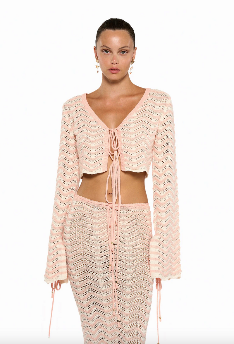 Bananhot - Mina Shorts - Knitted Pink Stripes
