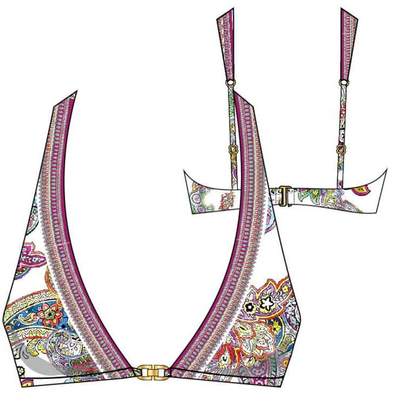 L'agence - Lexie Bikini Top - Paisley Multi